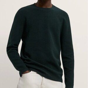 NWT Zara texture ottoman green sweater